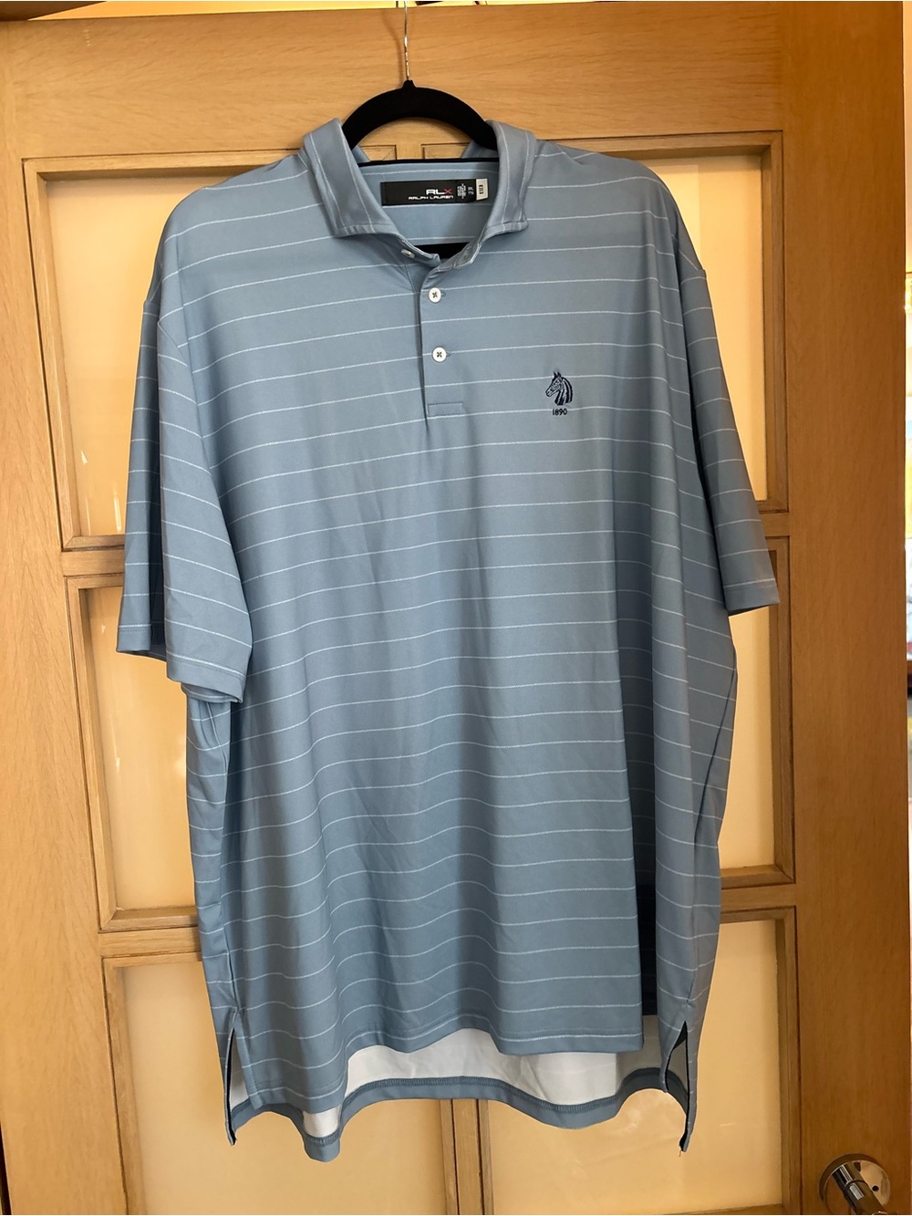 Ralph Lauren Men’s Light Blue Thin-Striped Polo